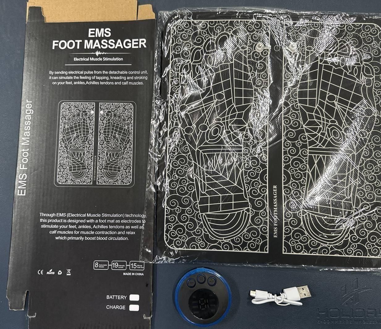 DRIPMINT Vibrating Bubble Electric Ems Foot Massager Pad