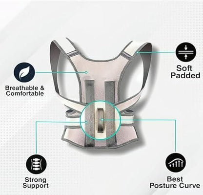 DRIPMINT Posture Corrector Comfortable support Soft shoulder straps reduce friction.