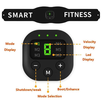 DRIPMINT Electronic Abdominal Muscle Stimulator Smart Fitness Ab Belt