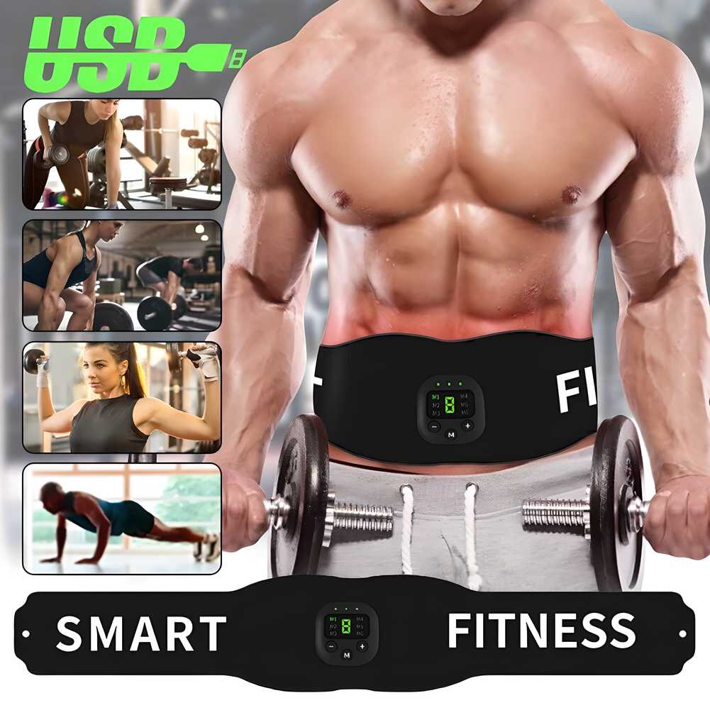 DRIPMINT Electronic Abdominal Muscle Stimulator Smart Fitness Ab Belt