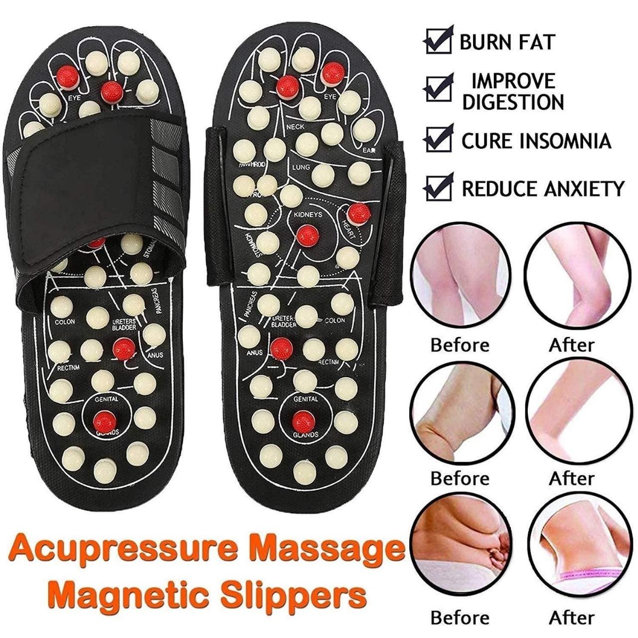 DRIPMINT Acupressure and Magnetic Therapy Paduka Slippers for Full Body Blood Circulation For Men and Women