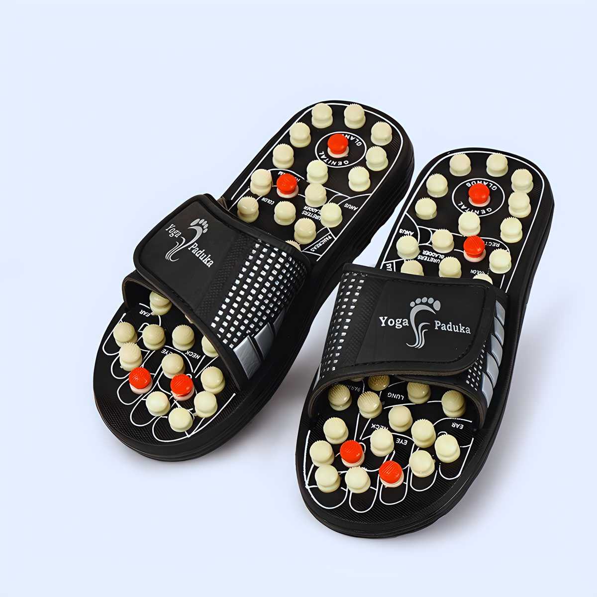 DRIPMINT Acupressure and Magnetic Therapy Paduka Slippers for Full Body Blood Circulation For Men and Women