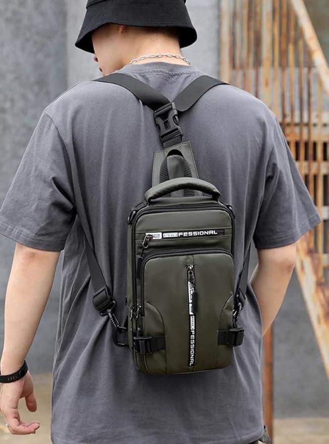 DRIPMINT Sling Bag with USB Charging Port